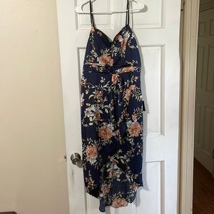 NWT Lulu’s My Favorite Day Floral Print Tulip Skirt MIDI Dress